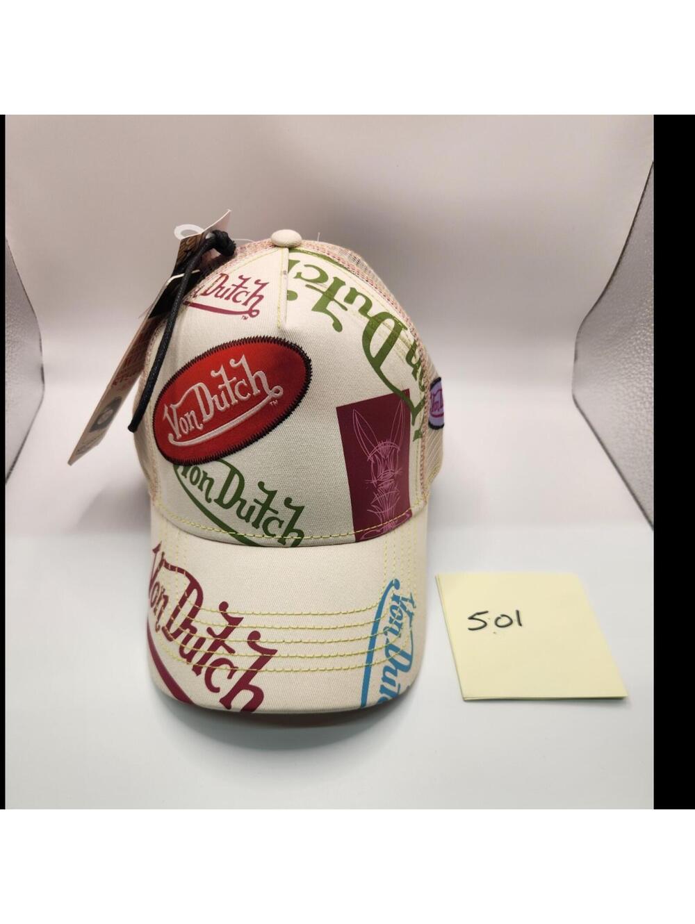 Von Dutch Men's Trucker Hat Logo Graphic Print Mesh Back Adjustable One Size